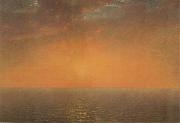 John Frederick Kensett Sonnenuntergang am Meer oil painting